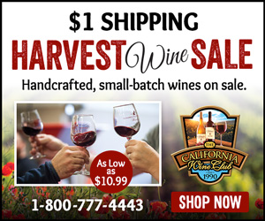 $1 Shipping Harvest Wine Sale