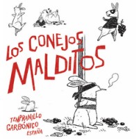 Thieving rabbits enjoy the fruits of their labor, and one prepares to pay the price, in the witty (and vaguely disturbing) label of Los Conejos Malditos.
