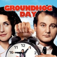 Groundhog Day, the 1993 comedy film starring Bill Murray, Andie MacDowell, and Chris Elliott.