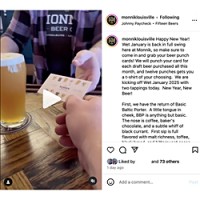 Monnik Louisville, a favorite brewery in Louisville's Schnitzelburg neighborhood, gently spoofs Dry January with a Wet January punch card!