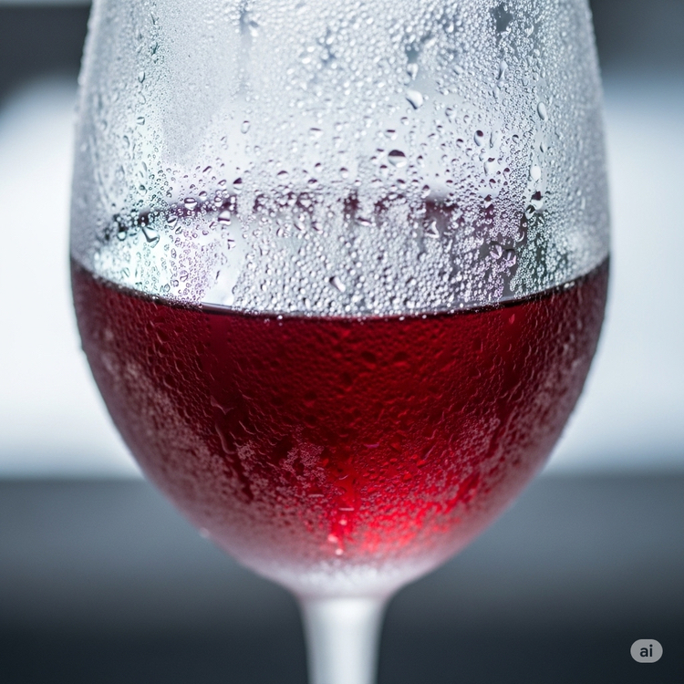 We don't actually recommend serving red wine in a frosted glass. This does look refreshing, though! –Image generated by Gemini.